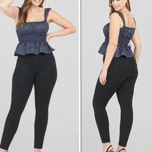 SPANX Perfect Pants Ankle Two Back Pockets In Black Size 2X
